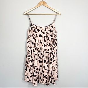 BANANA REPUBLIC polka dot ruffle tiered dress MD